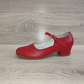 Туфли женские для народных танцев красные