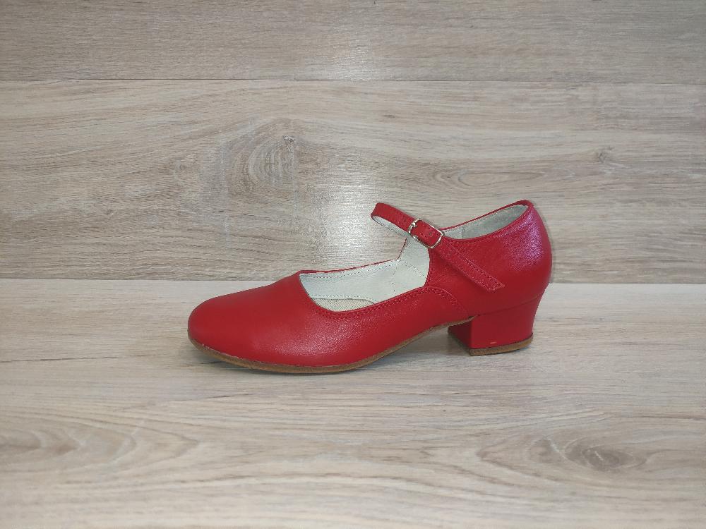 Туфли женские для народных танцев красные